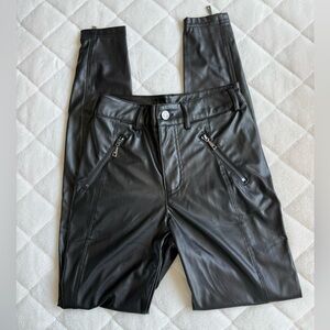Guess Black Faux Leather Pants